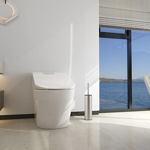 BGL Toilet Brush and Holder with Brushed Nickel Design