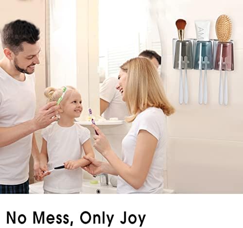 iHave Wall Mounted Toothbrush Holder with Toothpaste Squeezer Set