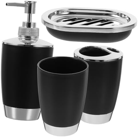 Stylish Toothbrush Cup Holder Set 4pcs Bathroom Accessory