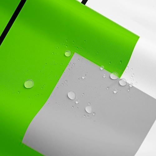Lime Green Gray Geometric Shower Curtain Set 1
