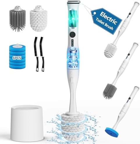 Leebein 8-in-1 Electric Toilet Brush Set with 6 Refills 1