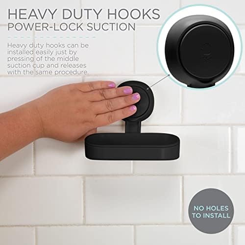 Bath Bliss Matte Black Gel Suction Soap Dish