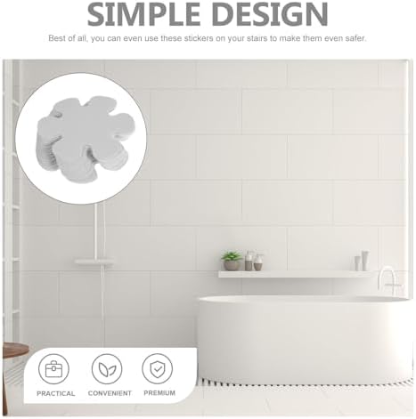 Alipis 20pc Flower Shape Non-Slip Bathtub Stickers