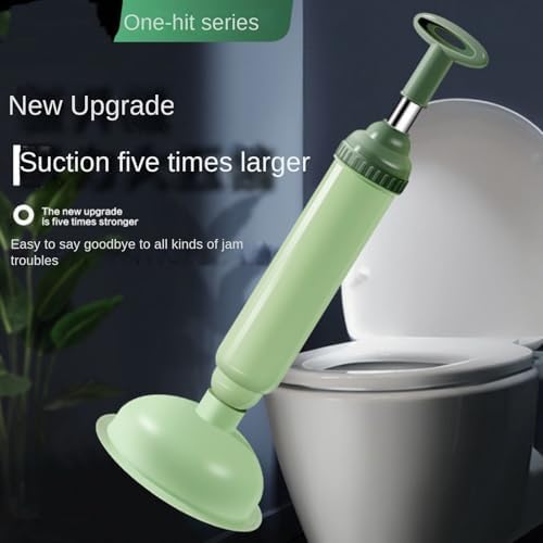Heavy-Duty Toilet Plunger with Vacuum Suction