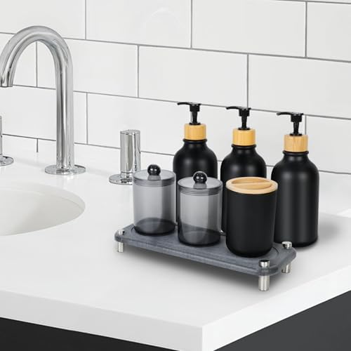 Matte Black Bathroom Accessories Set 7pcs