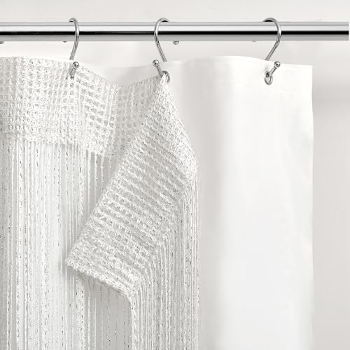 Lush Decor Night Sky String Thread Shower Curtain Set