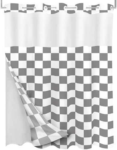Tititex Luxury Snap-In Liner Shower Curtain Set
