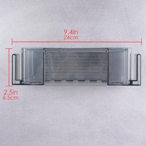 5 Slots Wall Mount Toothbrush Holder with Cover - Gray Large