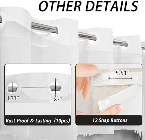 Forest Hookless Shower Curtain with Snap in Liner Set