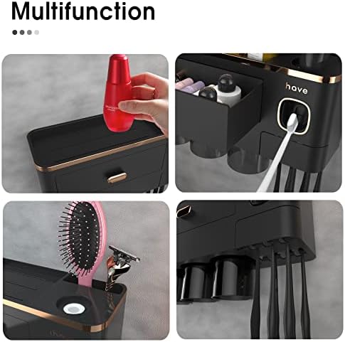 iHave Wall Toothbrush Holder with Dispenser