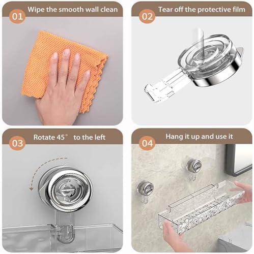 Corrugated Suction Cup Storage Rack with Glacier Pattern