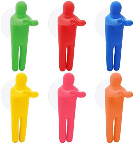 6 Colorful People Toothbrush Holders With Suction Cup