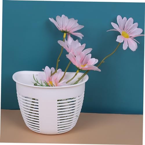 NAMOARLY 4pcs White Wicker Shower Storage Basket Drill-Free Wall Organizer