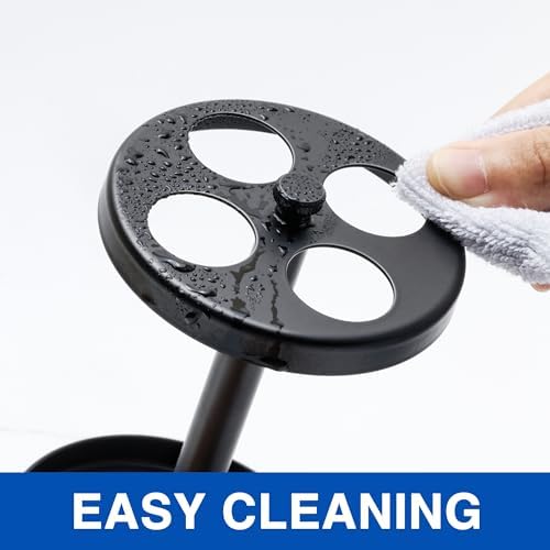 Black Stainless Toothbrush Holder Stand for Bathroom