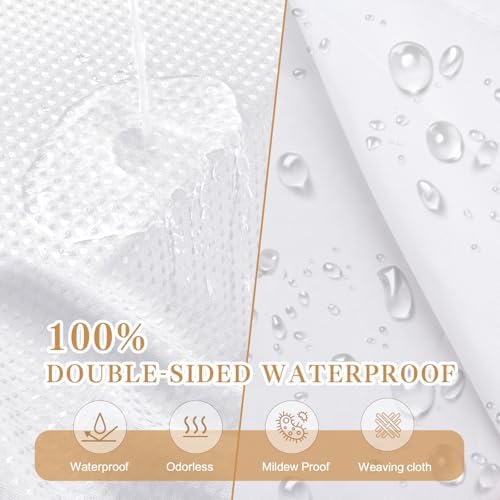 ADABOO Clear Shower Curtain with Snap-in Liner Set 1