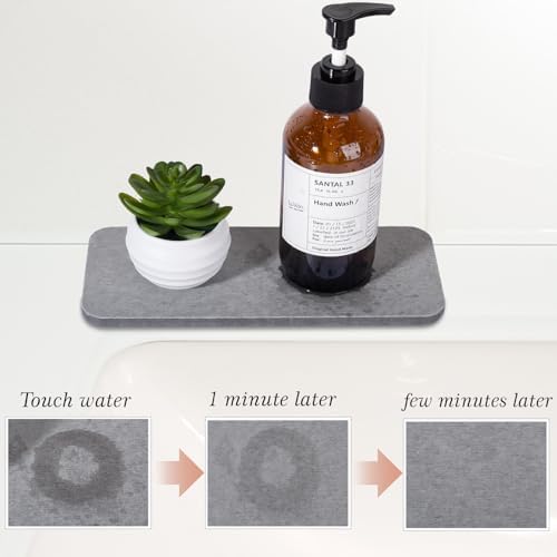 Heagoale Water Absorbing Stone Tray - Light Grey 1