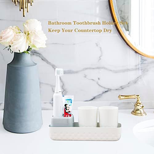 Ayswupt Electric Toothbrush Holder with 2 Cups Set