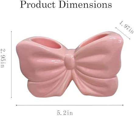 CASTATEO Bow-Shaped Ceramic Toothbrush Holder