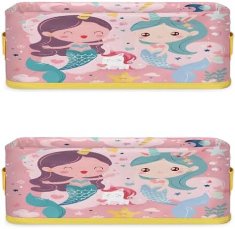 Tablerazzi Cute Cartoon Mermaid Toilet Paper Basket with Handle
