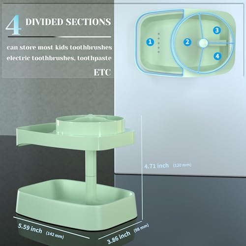 CRKIOB Family Toothbrush Holder with Drainage and Ventilation