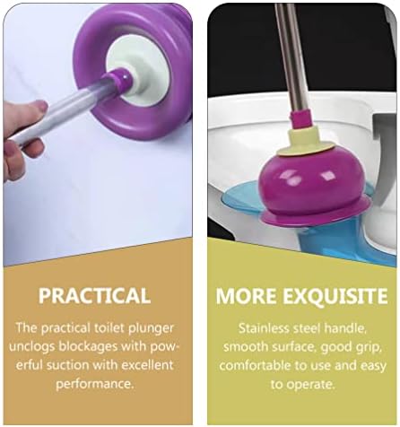 Angoily Purple Toilet Plunger with Handle