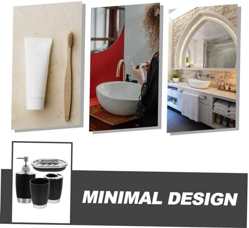 Stylish Toothbrush Cup Holder Set 4pcs Bathroom Accessory