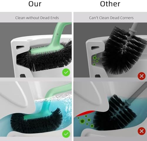 HAMITOR Toilet Brush Holder Set - Green 1