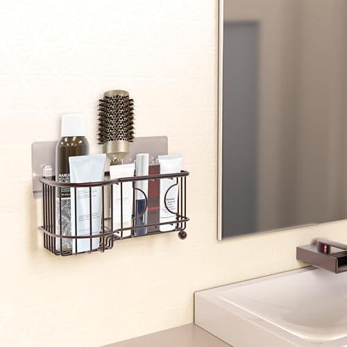 Simple Houseware 6 Slots Toothbrush Holder Adhesive Wall Organizer Bronze