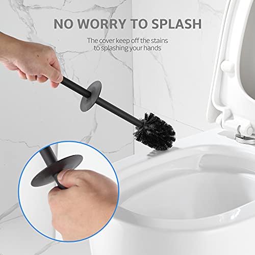 BGL Freestanding Toilet Brush with Holder - Black 1