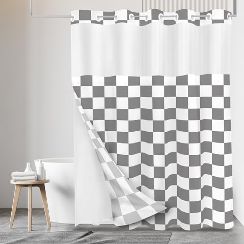 Tititex Luxury Snap-In Liner Shower Curtain Set