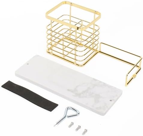 HarJue Gold Marble Toothbrush Holder with 2 Slots