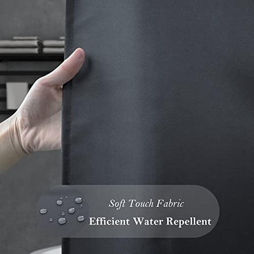 AooHome Extra Long Shower Curtain 72x84 Inch Dark Grey