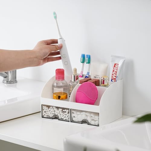 VITVITI Toothbrush Holders with 2 Drawers and 6 Compartments