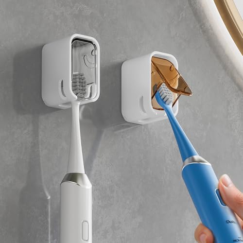 MOPMS Wall Mounted Toothbrush Holder 2PCS