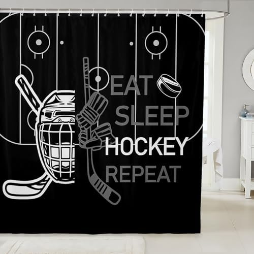 Feelyou Kids Hockey Shower Curtain 72x72 Set