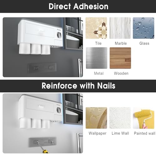 iHave Wall Mounted Toothbrush Holder with Dispenser 1