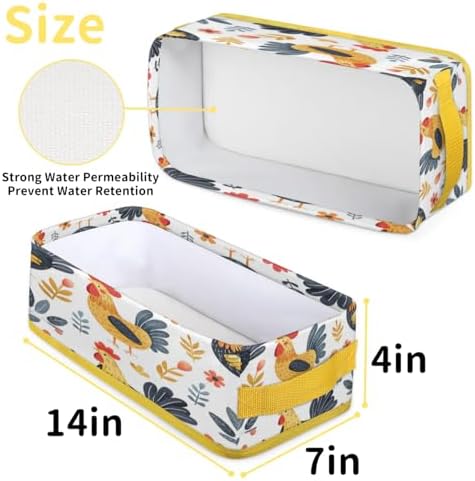 Cute Funny Chicken Toilet Paper Basket with Handles