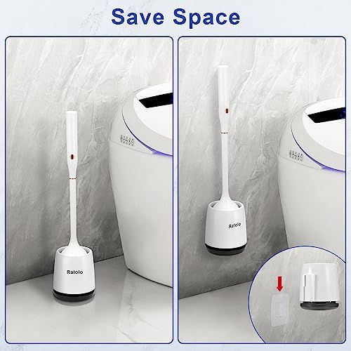 Electric Toilet Brush with Rechargeable Battery and Ventilated Holder