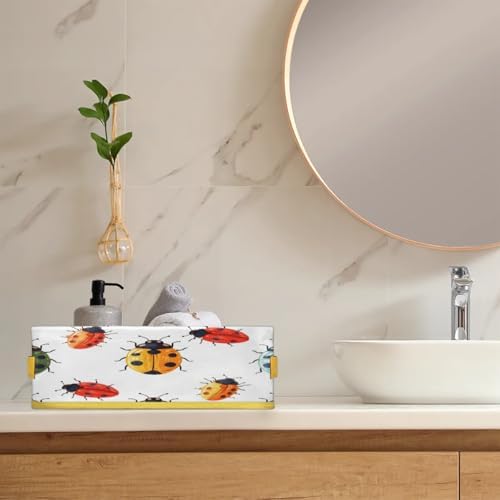 Cute Ladybird Toilet Paper Basket with Handles