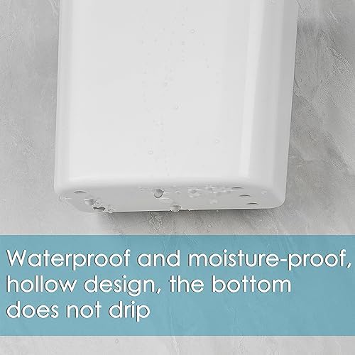 Multipurpose Wall Mount Toothbrush Holder with Cover White
