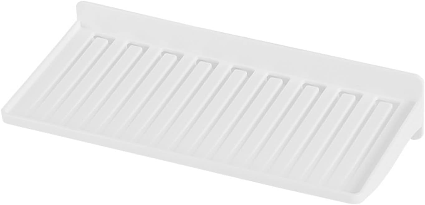White Perforated Bathroom Storage Rack Organizer