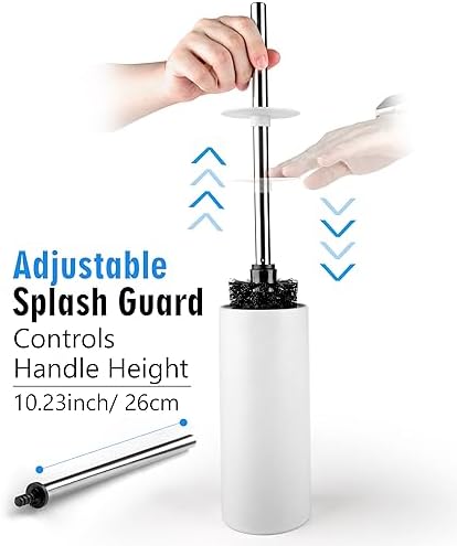 Viosuniu Matt White Ceramic Toilet Brush Set 1