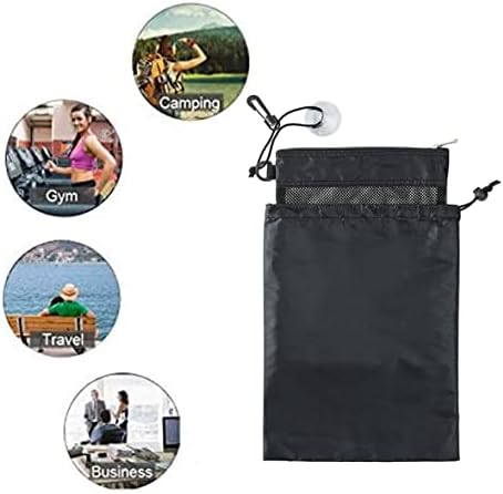 Shower Bag Tote with Zipper and Drawstring