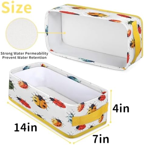 Cute Ladybird Toilet Paper Basket with Handles