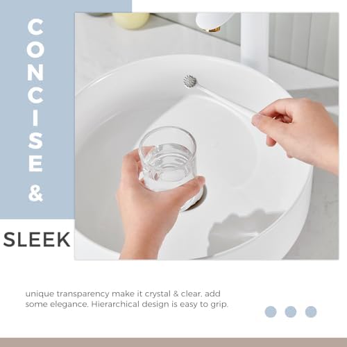 Aomasi Bathroom Glass Cup Toothbrush and Toothpaste Holder Mouthwash Tumbler