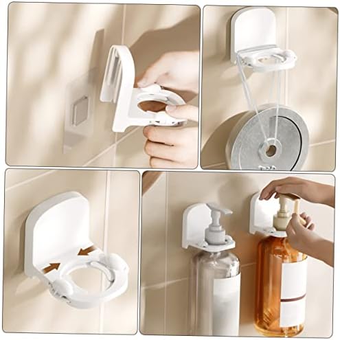 BEBEMOKO 2pcs Wall-Mounted Shampoo Holder for Space-Saving Storage