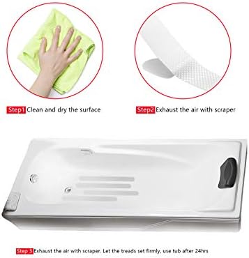 XURI Non-Slip Bathtub Stickers 12PCS Clear Safety Strips 1