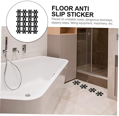 Ciieeo 20pcs Non-Slip Bath Stickers Waterproof Safety Adhesive Sticks Black