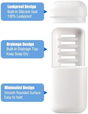 Minimalist Travel Soap Case with Leak Proof Silicone Seal