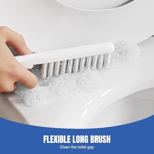 2 Pack Toilet Brush Set with Holder and Plunger